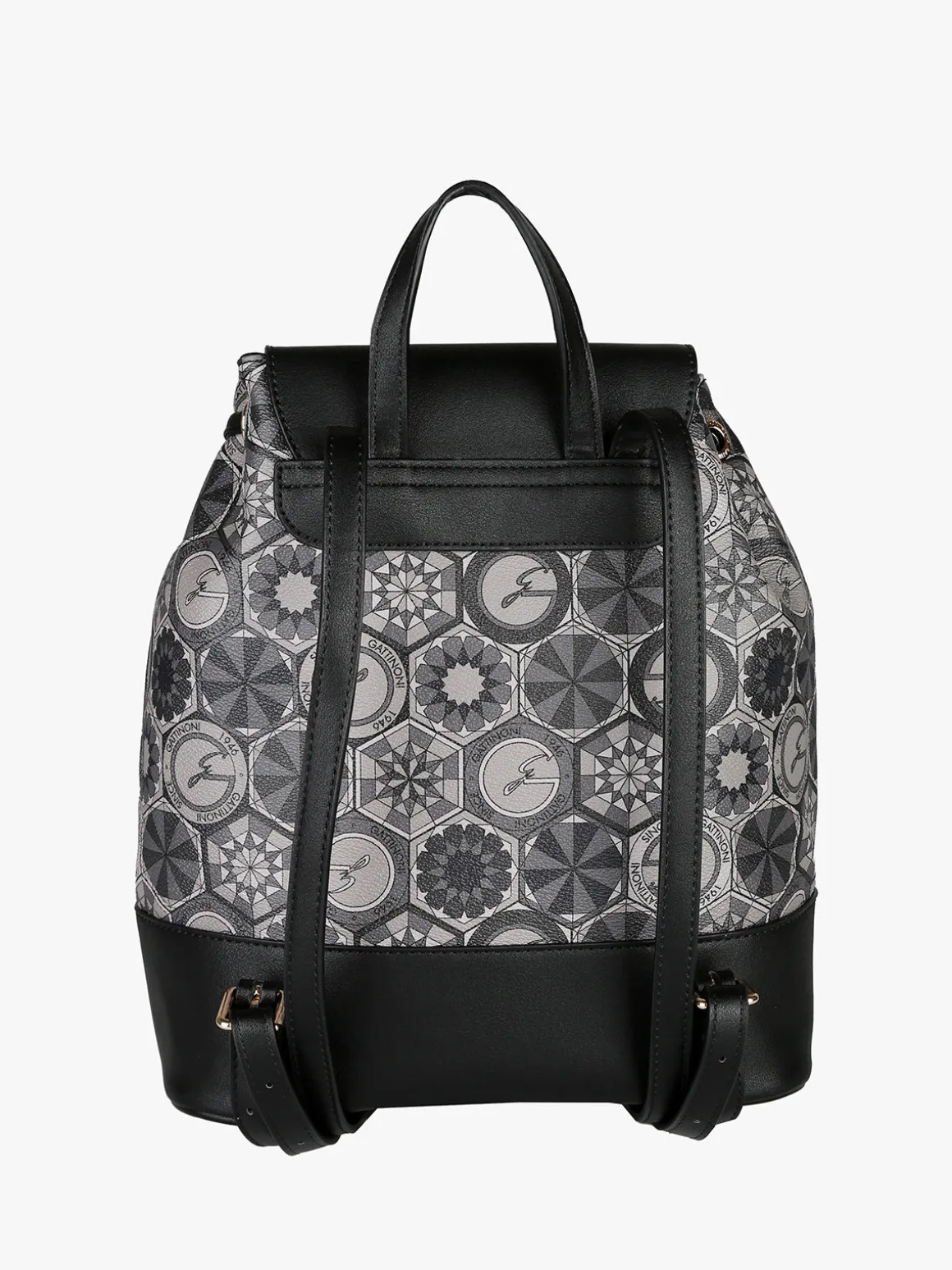 Gattinoni Zaino donna con stampe geometriche e patta