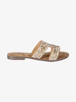 Gavi Ciabatte donna con strass e pietre colorate