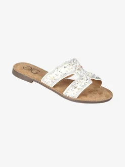 Gavi Ciabatte donna con strass e pietre colorate