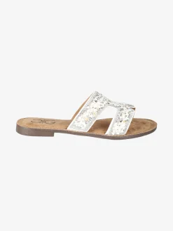 Gavi Ciabatte donna con strass e pietre colorate