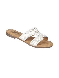 Gavi Ciabatte donna con strass e pietre colorate