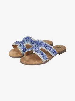 Gavi Ciabatte donna con strass e pietre colorate