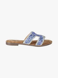 Gavi Ciabatte donna con strass e pietre colorate