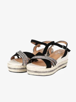 Gavi Sandali donna con zeppa decorata