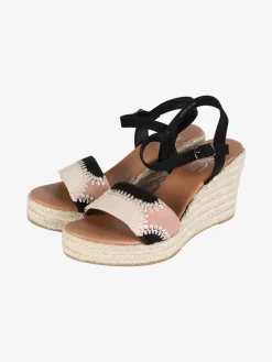Gavi Sandali donna con zeppa in corda e plateau
