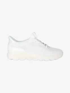 Geox D SPHERICA PLUS Sneakers donna con lacci elastici - bianco