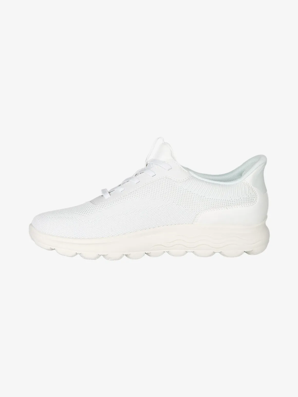 Geox D SPHERICA PLUS Sneakers donna con lacci elastici - bianco