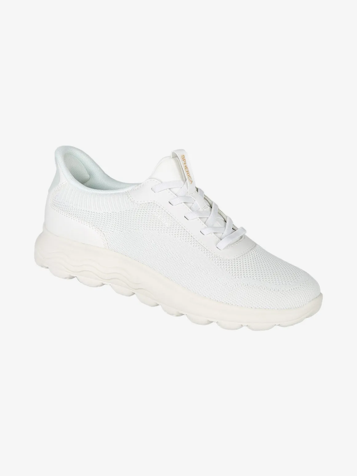 Geox D SPHERICA PLUS Sneakers donna con lacci elastici - bianco