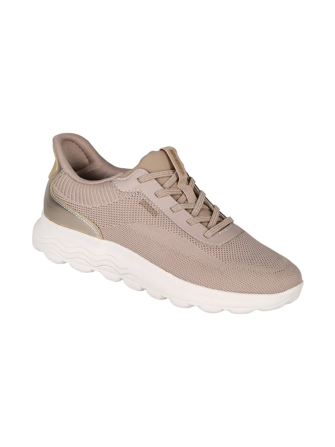Geox D SPHERICA PLUS Sneakers donna con lacci elastici - taupe