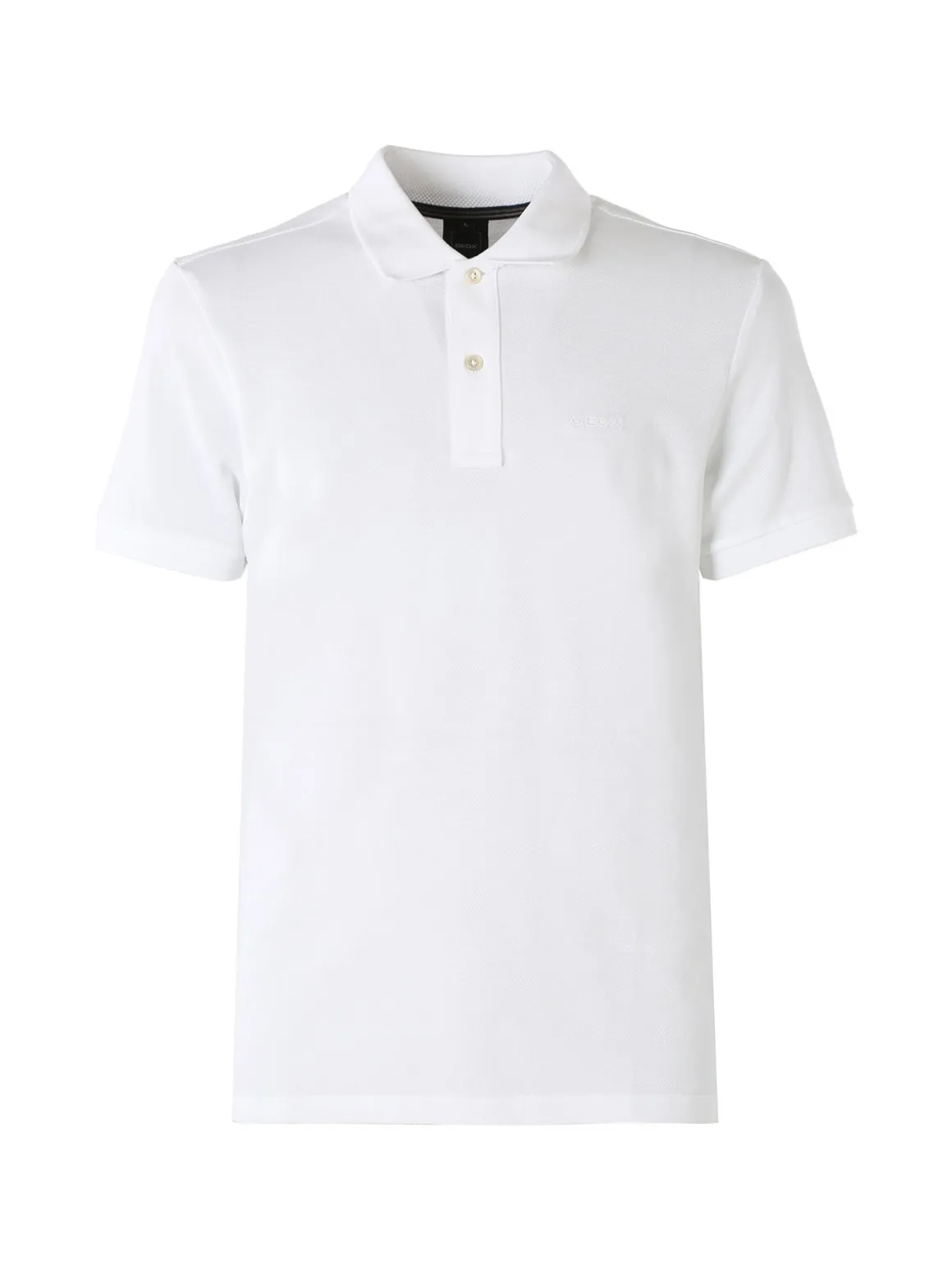 Geox Polo da uomo in cotone a maniche corte - bianco