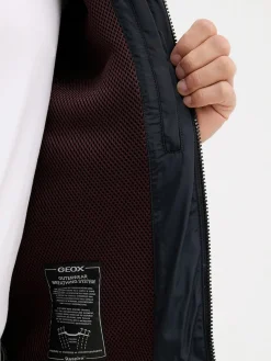 Geox SNAKE Giubbotto imbottito da uomo con zip - blu scuro
