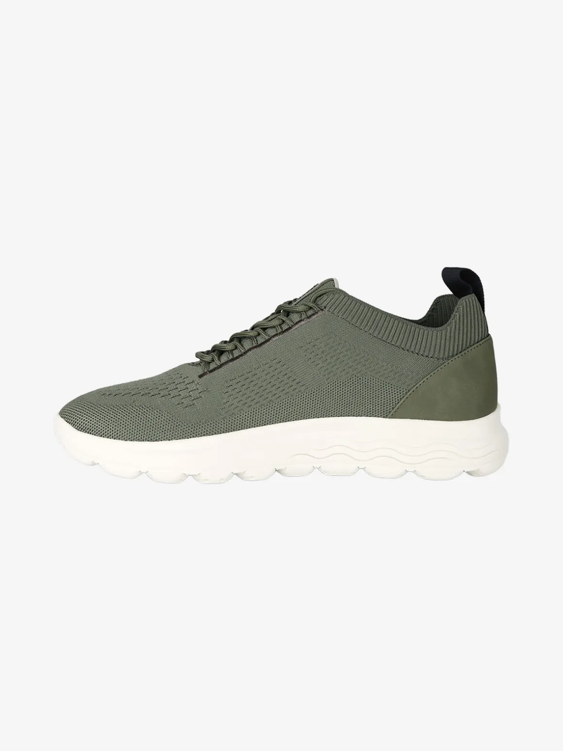 Geox SPHERICA Sneakers uomo stringate in maglia - verde scuro