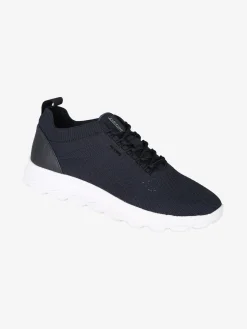 Geox SPHERICA Sneakers uomo stringate in maglia - blu scuro
