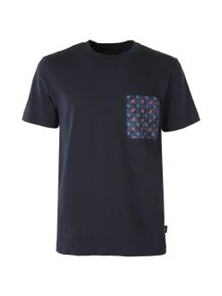 Geox T-shirt girocollo da uomo in cotone con taschino - bianco