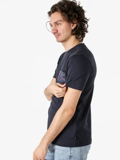 Geox T-shirt girocollo da uomo in cotone con taschino - bianco