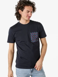Geox T-shirt girocollo da uomo in cotone con taschino - bianco
