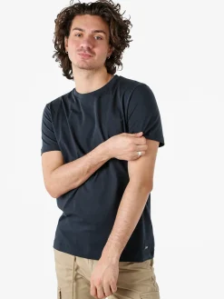 Geox T-shirt girocollo da uomo in cotone - blu scuro