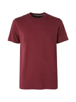 Geox T-shirt girocollo da uomo in cotone - bordeaux