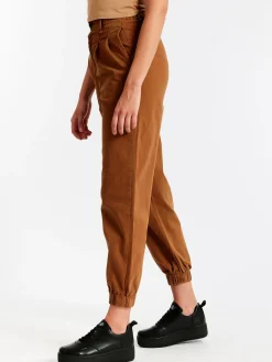 Ghiaccio&Limone Pantaloni in cotone a vita alta con polsino