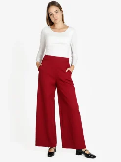 Ghisleri Pantaloni donna ampi a vita alta