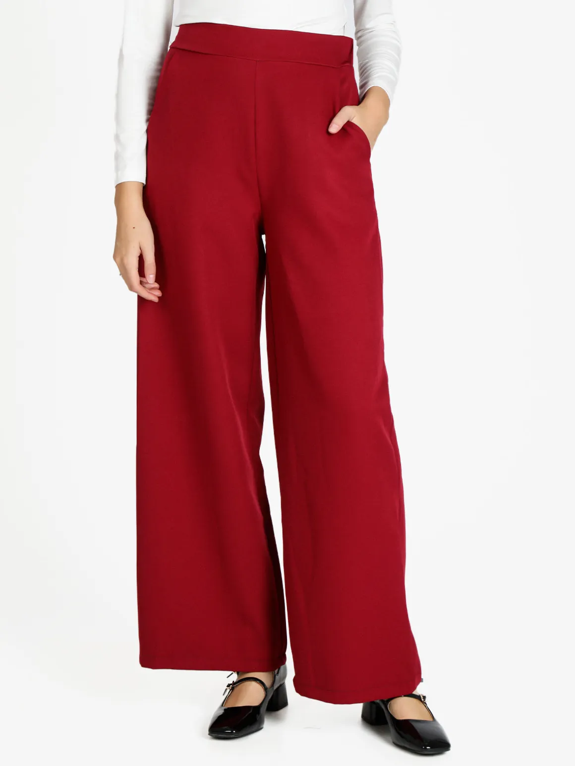 Ghisleri Pantaloni donna ampi a vita alta