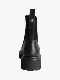 Gian Marco Venturi Anfibi donna chunky in ecopelle e velluto - nero