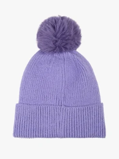 Gian Marco Venturi Cappello donna lurex in maglia con pompon - viola