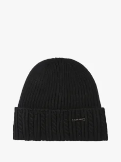 Gian Marco Venturi Cappello in maglia con risvolto - nero