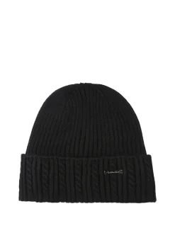 Gian Marco Venturi Cappello in maglia con risvolto - nero