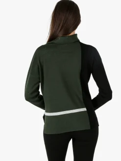 Gian Marco Venturi Maglia dolcevita da donna con strass - verde