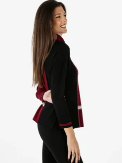 Gian Marco Venturi Maglia dolcevita da donna con strass - bordeaux