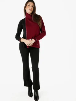 Gian Marco Venturi Maglia dolcevita da donna con strass - bordeaux