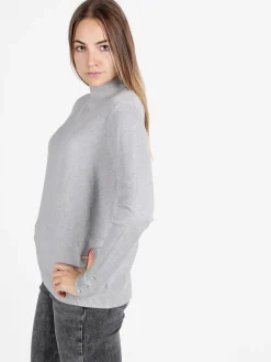 Gian Marco Venturi Maglia donna a lupetto con bottoni gioiello sui polsini