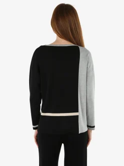 Gian Marco Venturi Maglia donna girocollo con strass - nero