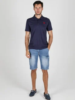 Gian Marco Venturi Polo da uomo in cotone a maniche corte