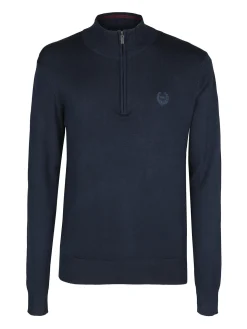 Gian Marco Venturi Pullover da uomo in maglia mezza zip