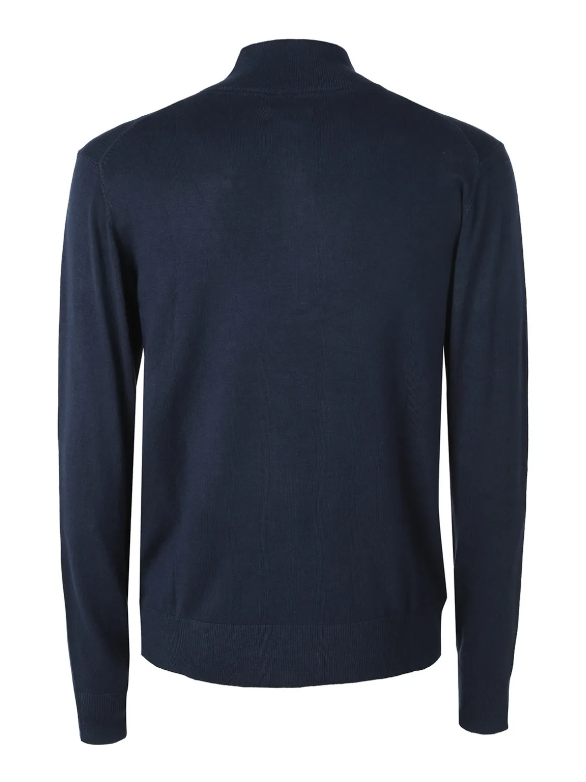 Gian Marco Venturi Pullover da uomo mezza zip misto viscosa - blu scuro
