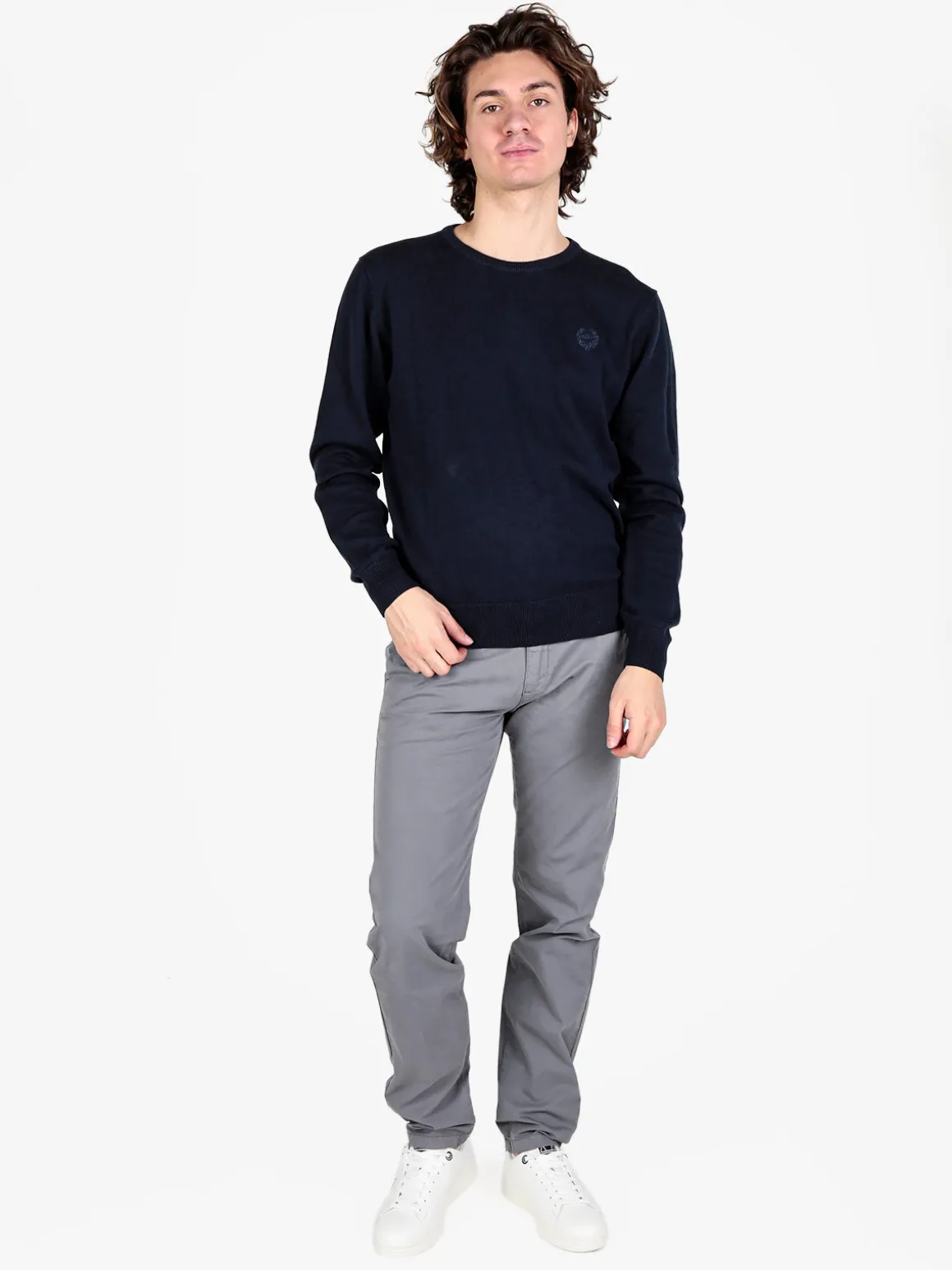 Gian Marco Venturi Pullover girocollo da uomo in cotone