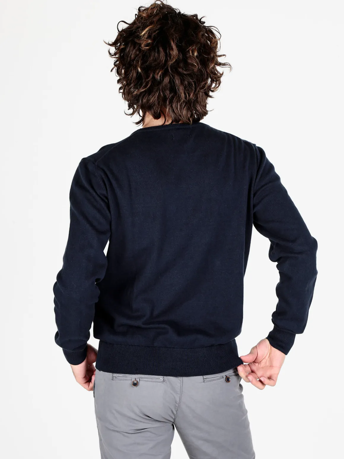 Gian Marco Venturi Pullover girocollo da uomo in cotone