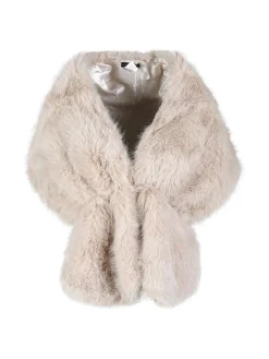Gian Marco Venturi Scialle donna in pelliccia sintetica - beige
