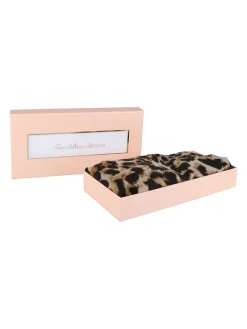 Gian Marco Venturi Sciarpa animalier da donna sfrangiata - beige
