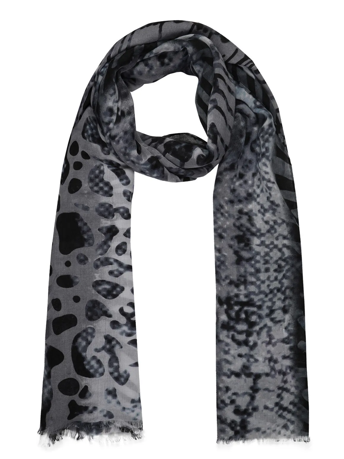 Gian Marco Venturi Sciarpa donna animalier - blu scuro