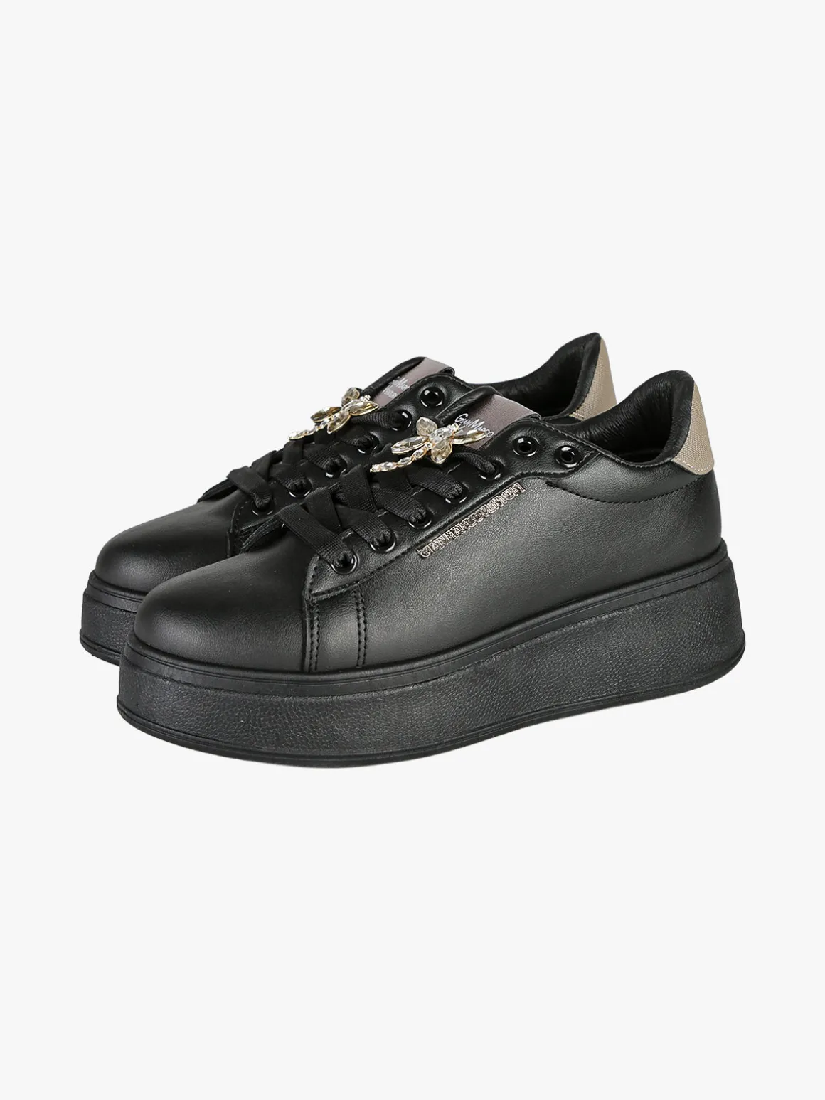 Gian Marco Venturi Sneakers donna con platform - nero