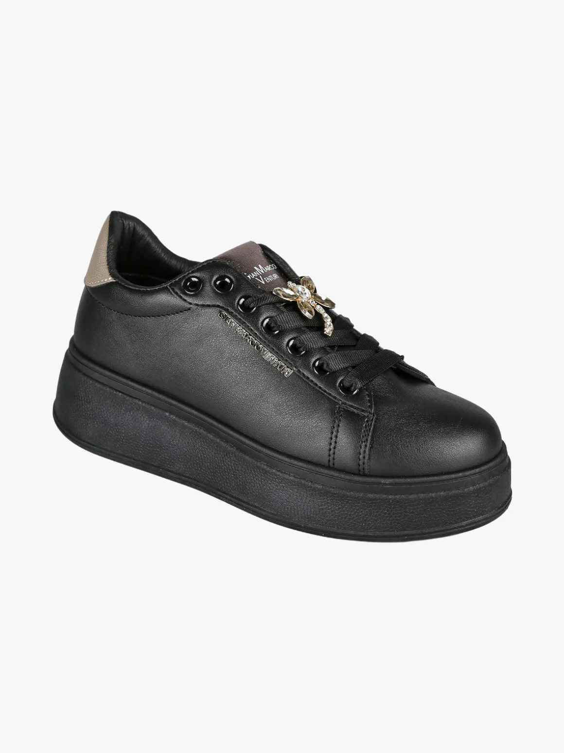 Gian Marco Venturi Sneakers donna con platform - nero