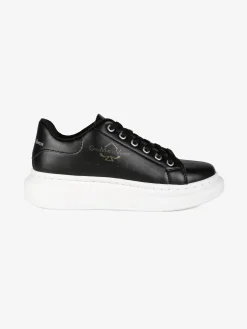 Gian Marco Venturi Sneakers donna stringate con platform - nero