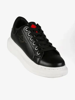 Gian Marco Venturi Sneakers donna stringate con platform - nero