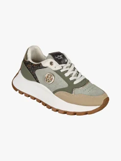 Gian Marco Venturi Sneakers donna stringate con platform - pistacchio