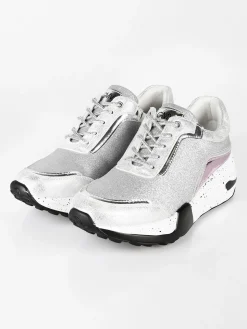 Gian Marco Venturi Sneakers glitter con zeppa