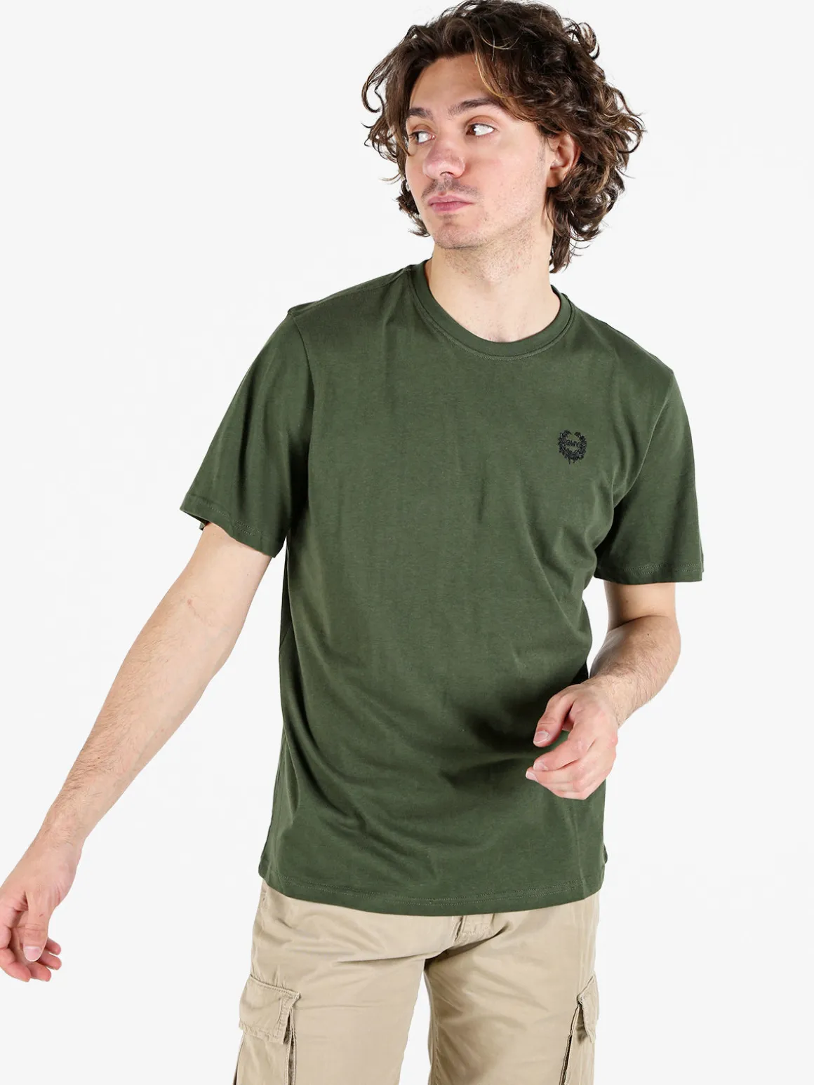 Gian Marco Venturi T-shirt girocollo da uomo in cotone
