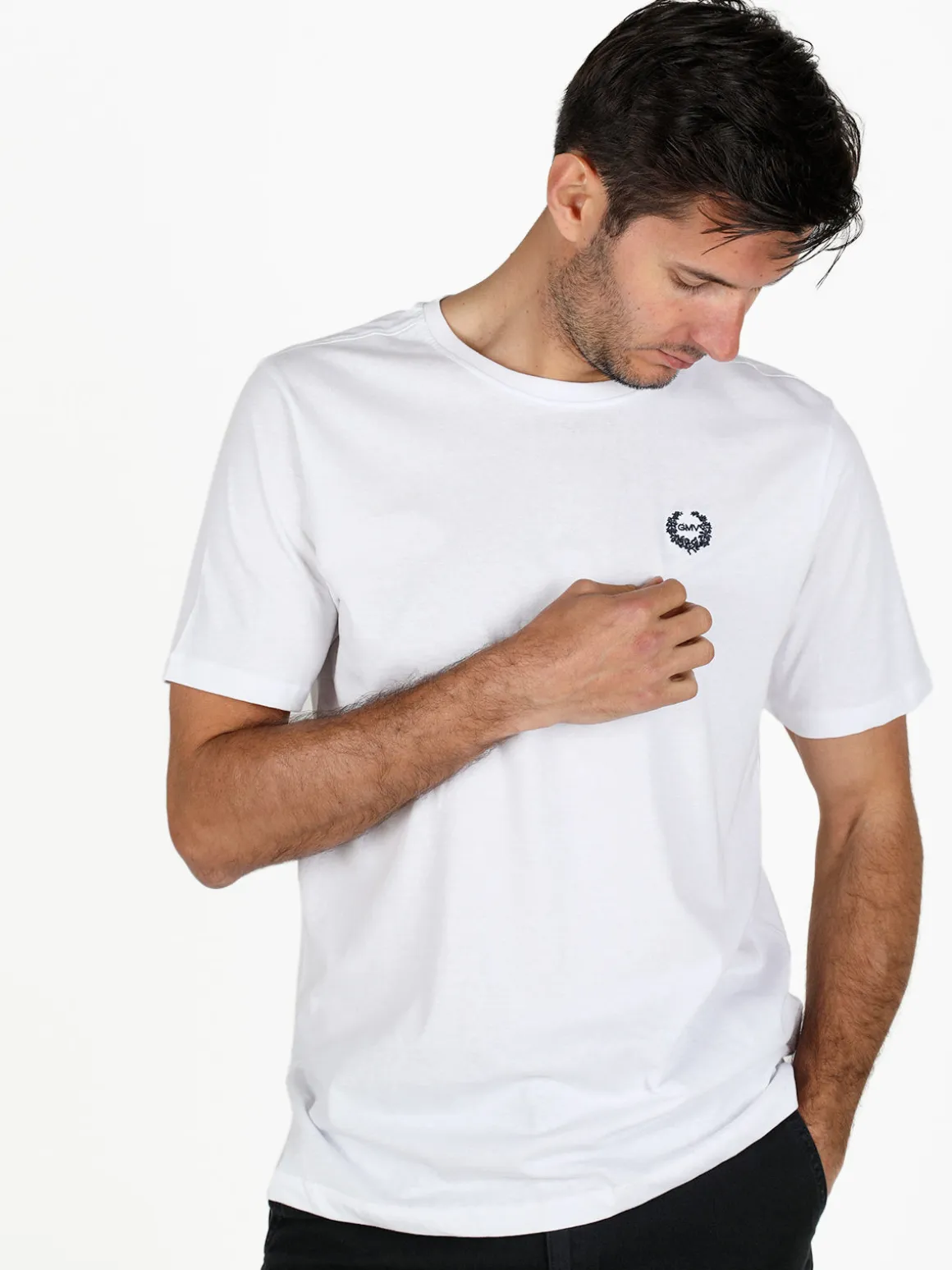 Gian Marco Venturi T-shirt girocollo da uomo in cotone